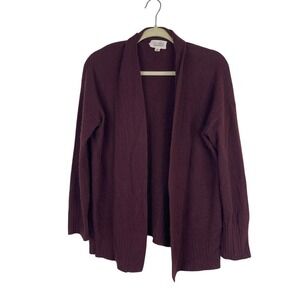 Nili Lotan Womens Cashmere Cardigan Sweater Quiet Luxury Minimalist Purple Small